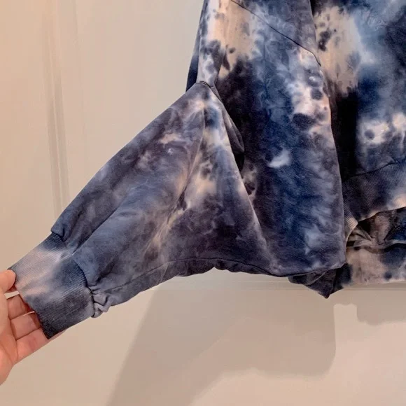 Young Fabulous & Broke Tie Dye Hooded Cropped Sweatshirt Size Small Medi… - Picture 6 of 8